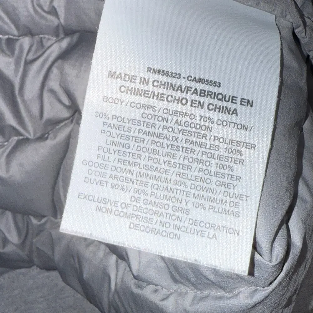 Nike Tech Sportswear NSW Aeroloft‎ 800 Down Tech Fleece Jacket Gray Womens Large